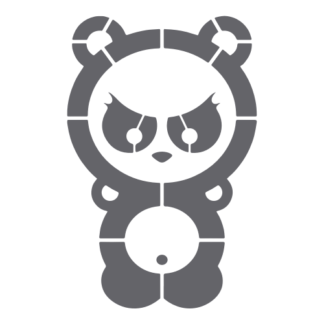 Dangerous Panda Decal (Grey)